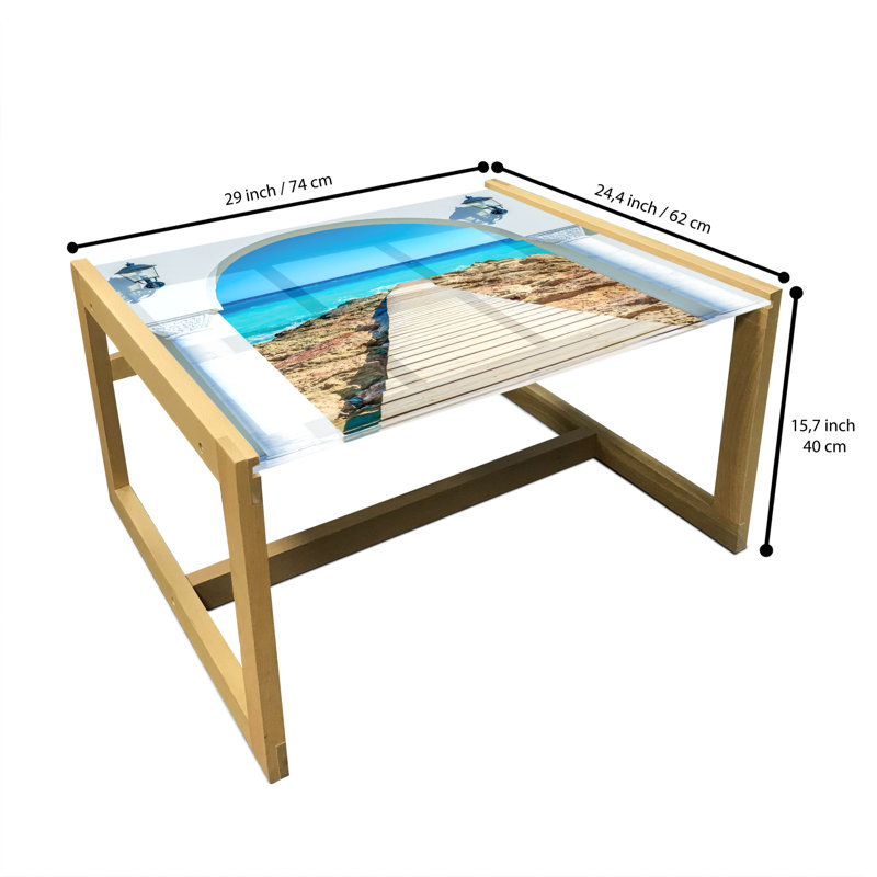 Irakli Sled Coffee Table, 62cm H x 74cm W x 40cm D