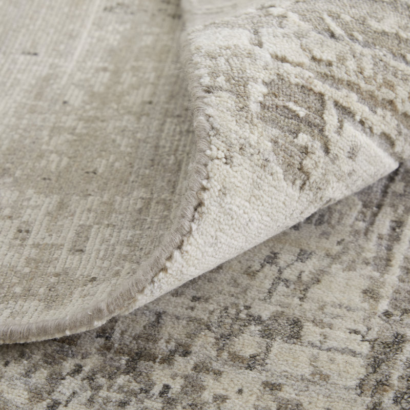 Eastfield Abstract Area Rug in Gray, Rectangle 3' x 5'