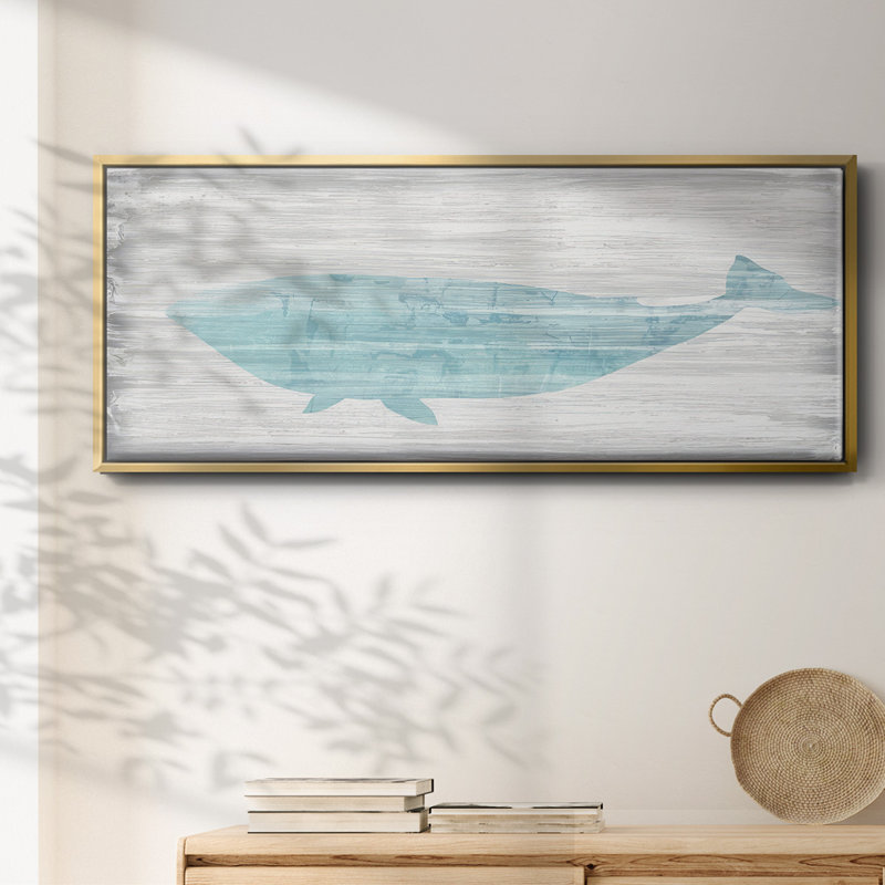 Baleine IV - toile encadrée, H 20 po x l 50 po