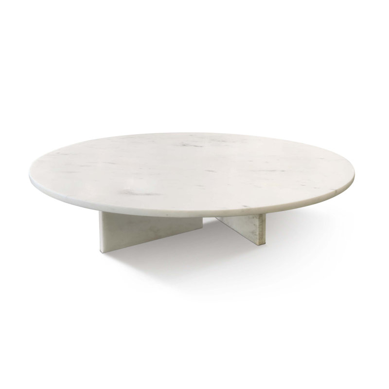 Table basse en marbre naturel, Blanc