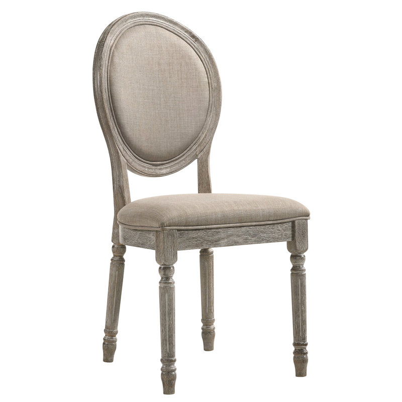 Paire de chaises d'appoint rembourrées brun clair - dossier très complexe, pieds en chêne récupéré pour une salle à manger élégante en chêne, dossier confortable et élégant