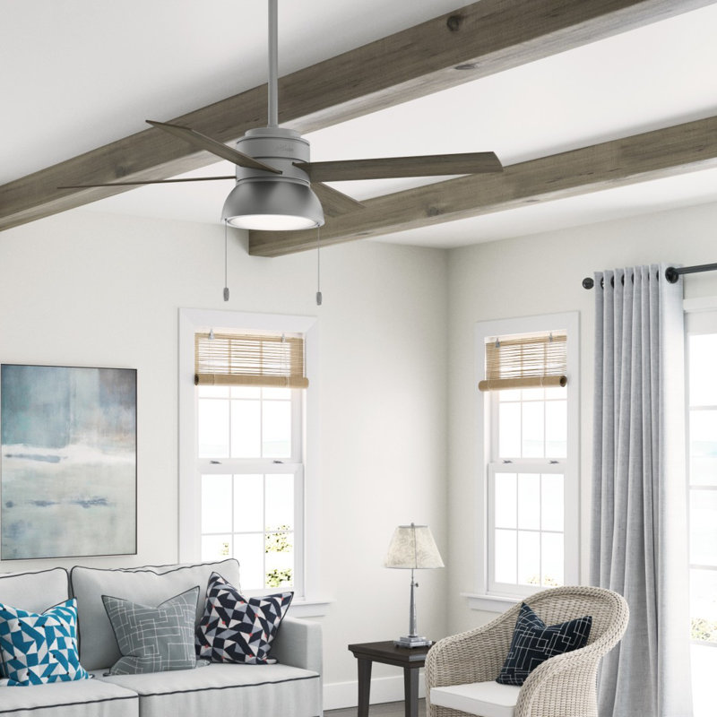 Loki Matte Silver 52" Ceiling Fan with LED Light Kit