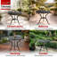 TABREEZ Garden & Patio Black Cast Aluminium Bistro Table