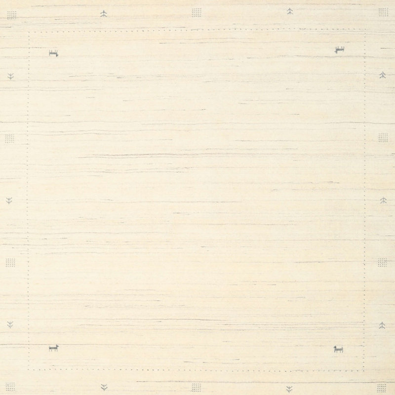 Tapis brun / beige, Carré 5 pi
