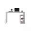 Bureau d'écriture uni avec 3 tablettes de rangement ouvertes-954431768