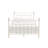 White Bed With Elegant Frame - Metal, Spindle Details, 56in Depth Full Metal Headboard And , Supports Up To 330lbs