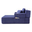 Chaise longue en velours côtelé luxueux avec 3 coussins-2064687722