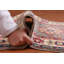Tapis décoratif brun fait à la main Kazak 2x3