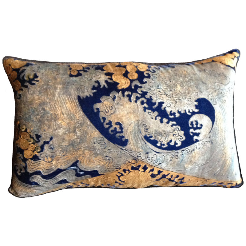 Hokusai Velvet Rectangular Pillow Cover