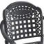 Chaise de patio en fonte d'aluminium 4 pièces avec structure et coussins noirs-651519068
