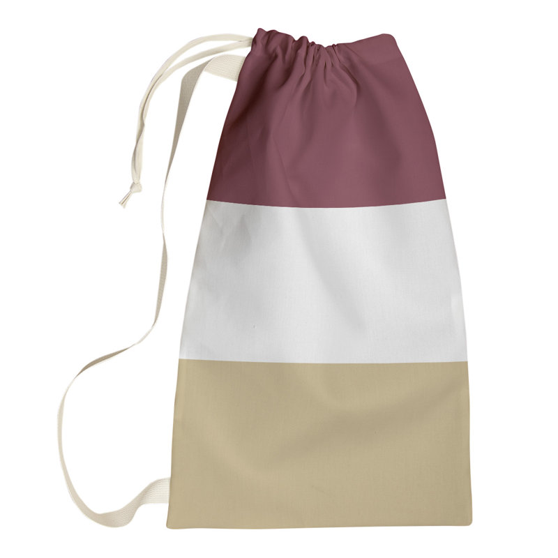Nashville Fabric Laundry Bag with Handles, Small (29" H x 18" W x 1.5" D), Nashville Garnet/White/Gold