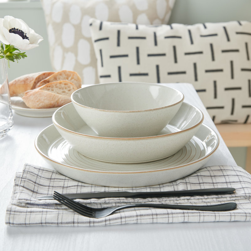 Impression Blue 12 Pc Set, Cream