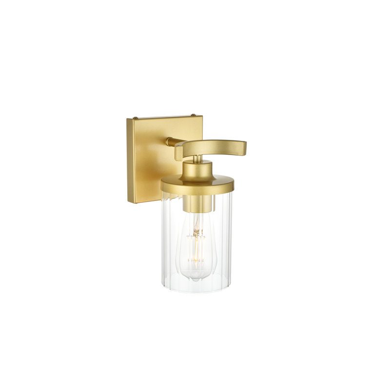 Éclairage pour meuble-lavabo à intensité variable Dariela, Laiton, Une lumière, H 10 po x l 5 po x P 5 po