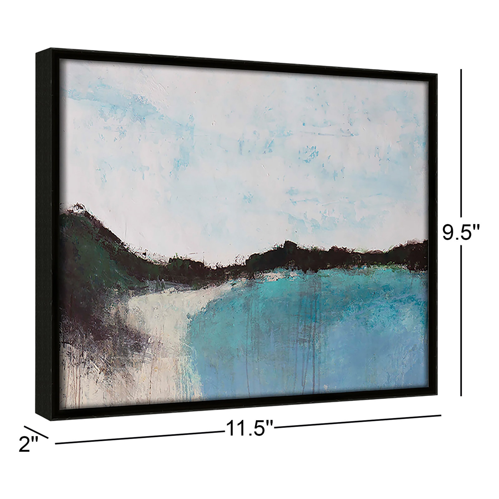 Mountainside Lakeview III Print, Espresso Framed, 9.5'' H x 11.5'' W x 2'' D