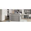 Structure de lit plateforme simple avec bibliothèques et tablettes de rangement, quatre tiroirs, gris-260269451