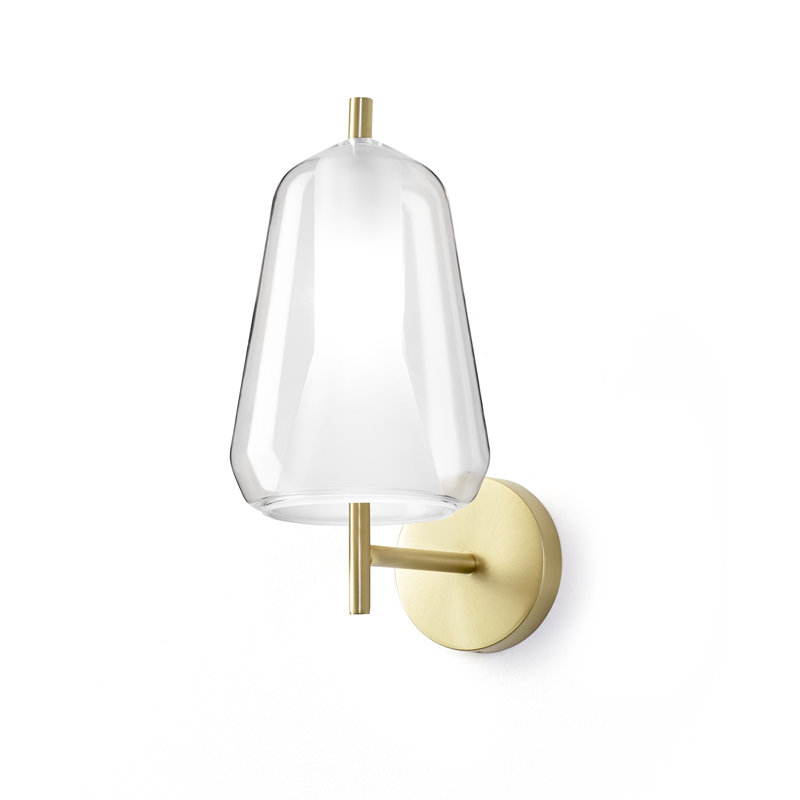 Colusa Armed Sconce, Clear Borosilicate
