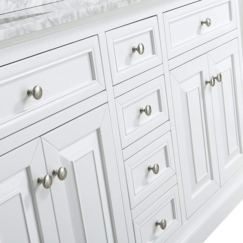Paquet de 30 boutons d'armoire en nickel brossé - poignées de cuisine en alliage de zinc massif