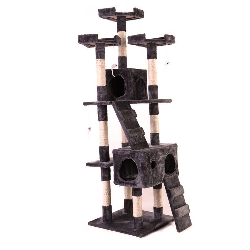 67'' Multi-Level Cat Tree Tower, Kitten Condo House with Scratching Posts