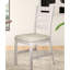 Deux chaises d'appoint de salle à manger décontractées, finition blanc grisâtre, siège rembourré, conception transitionnelle, structure en bois, 2 chaises de H 18 po x 22 po x H 39 po, blanc, profondeur 17,71 po