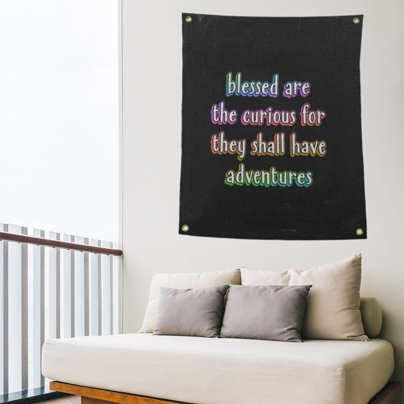 Tapisserie tableau noir en citation de polyester, H 36 po x l 26 po, Arc-en-ciel