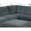 Coin de coin polyvalent en chenille gris pour le salon