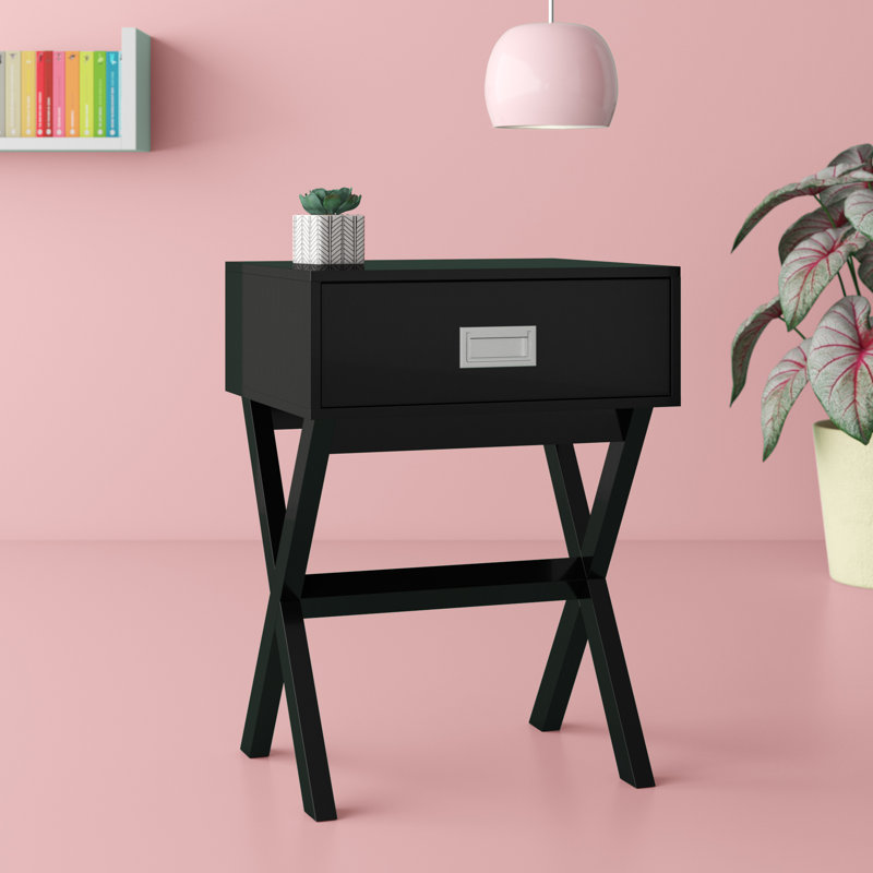 Emile End Table with 1 Drawer, Espresso