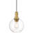 Chantelle 1 Light Pendant - Antique Brushed Brass Finish-495311393
