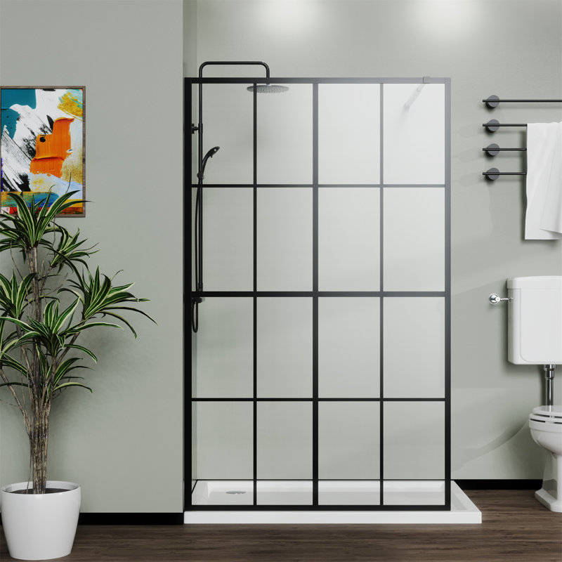 Pièce humide de 46 po x 72 po avec moustiquaire de douche
