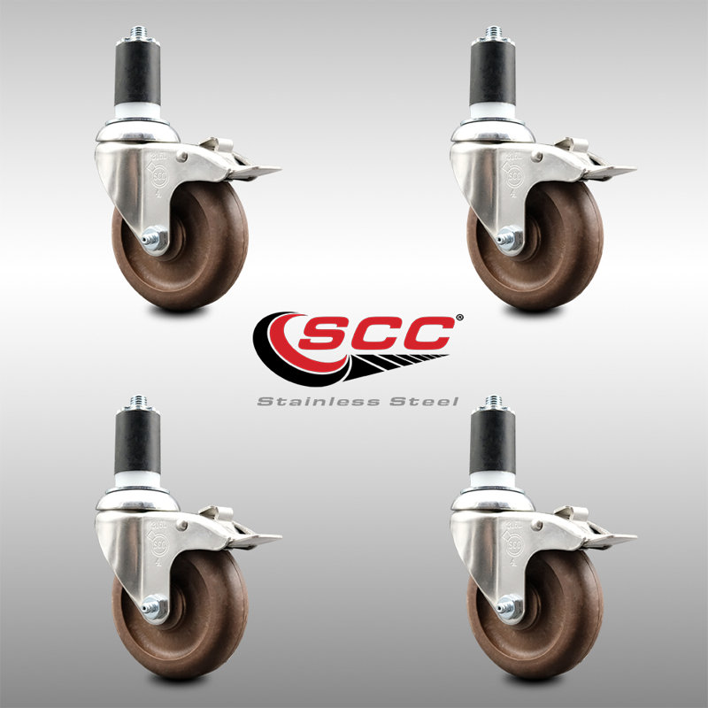Nylon Casters, 4" H x 4" W