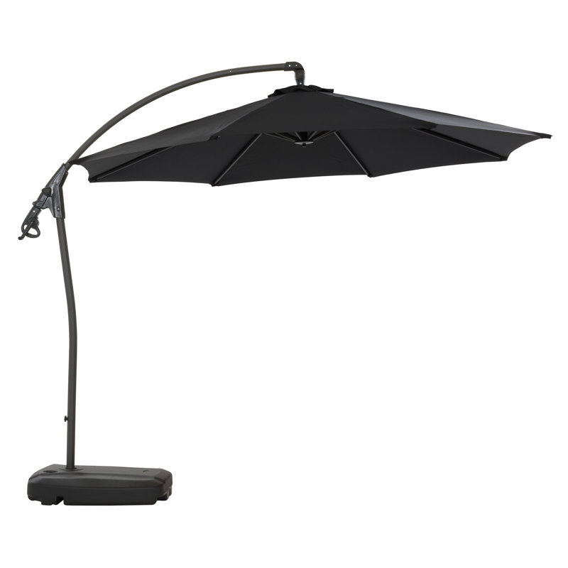 Parasol en porte-à-faux 9 pi 5 po Harita, Noir