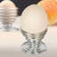 TRIXES Spiral Egg Cups 6-Pack | Brushed Steel | Spiral Spring Design | Breakfast Tableware