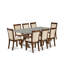 Cet ensemble de salle à manger 9 pièces comprend une table de cuisine rectangulaire avec pieds en X et 8 chaises de salle à manger Parson-207524968-267929773-267929772