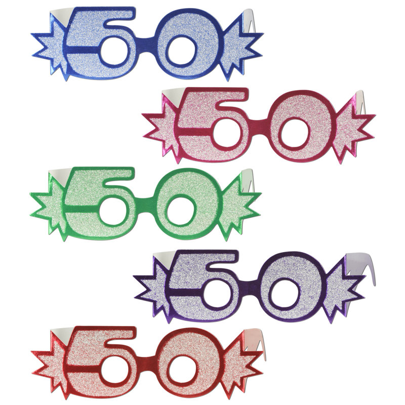Lunettes de vue en aluminium scintillant "50"