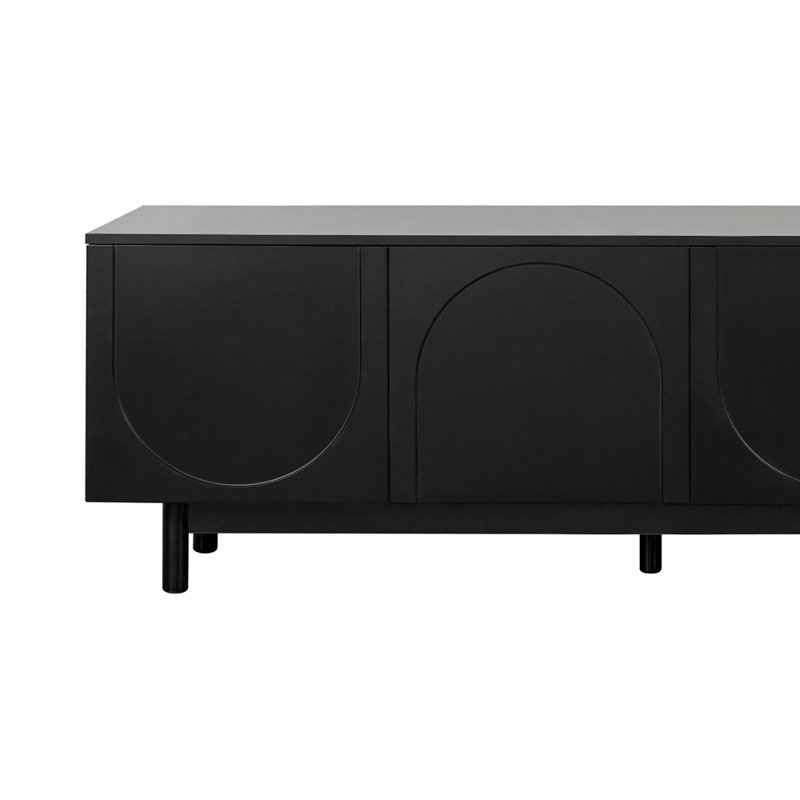 Console multimédia pratique avec tablettes réglables, Noir
