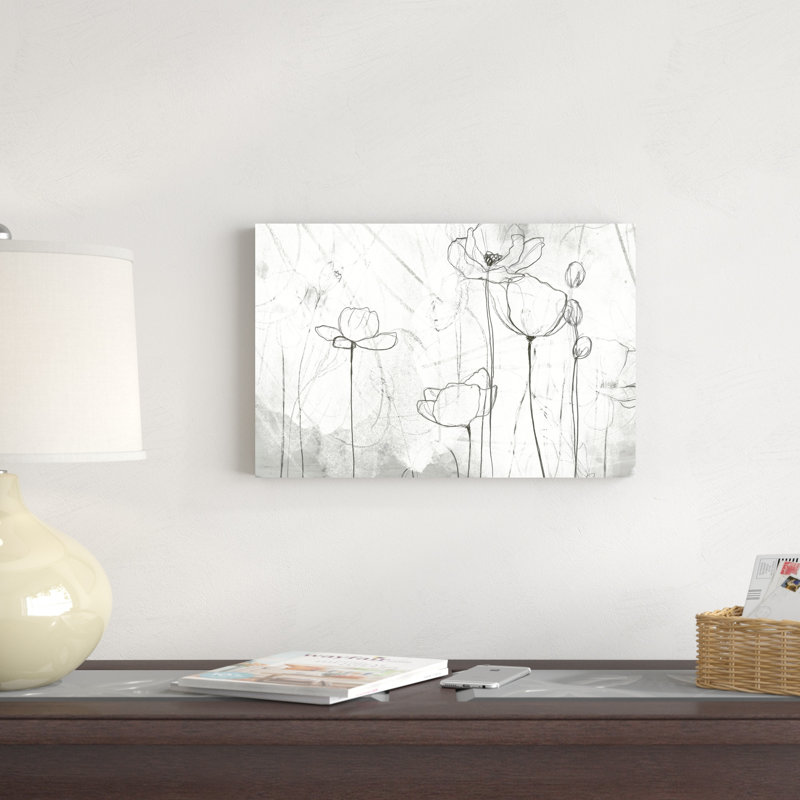 Poppy Sketches II, H 12 po x l 18 po x P 1,25 po