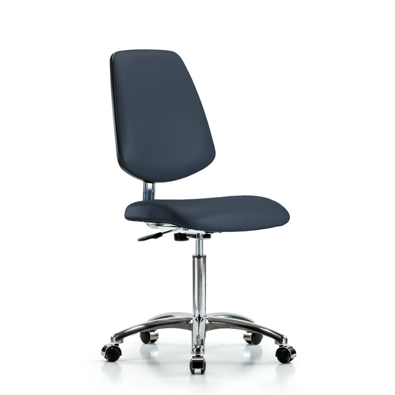 Saoirse Vinyl Clean Room Chair, Glides, Imperial Blue
