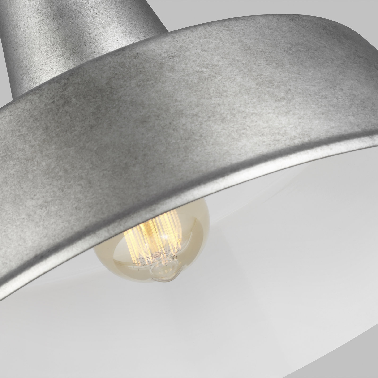 Blakeston Single Light Bell Outdoor Wall Light, Weathered Pewter, 15" H x 16" W x 16" D, No