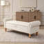 Banc de rangement avec repose-pieds, repose-pieds rembourré