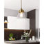 Luminaire suspendu en cuivre nordique moderne E27 avec abat-jour et abat-jour pour îlot de cuisine Hanglamp