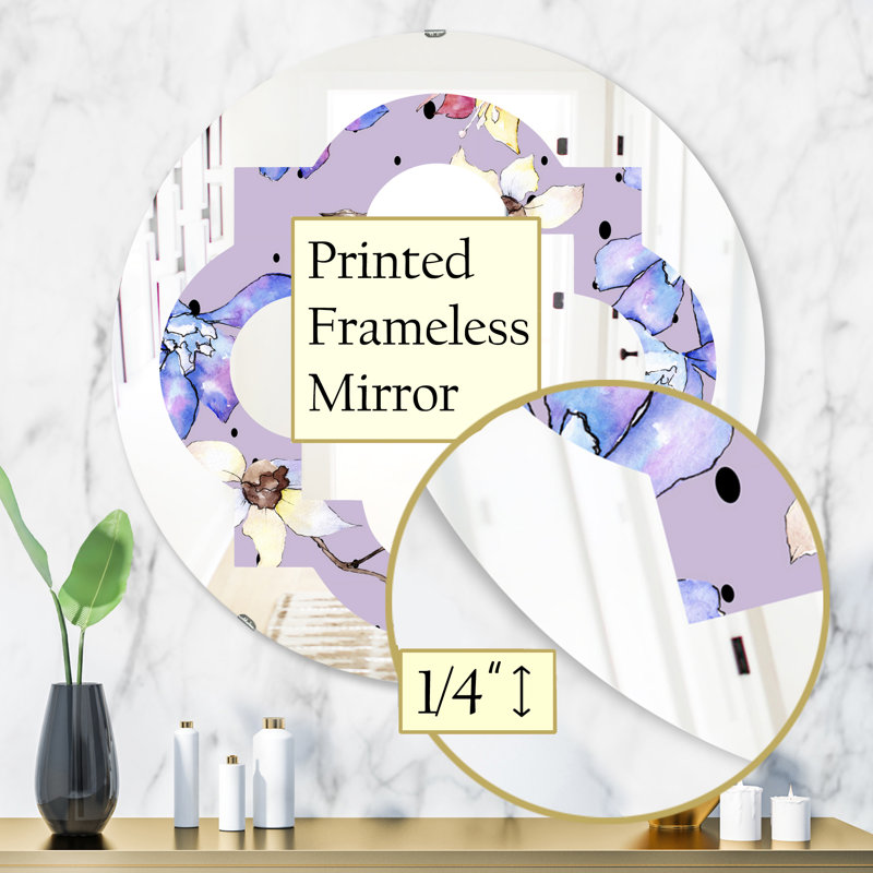 Miroir mural éclectique Quatrefoil, H 31,5 po x l po