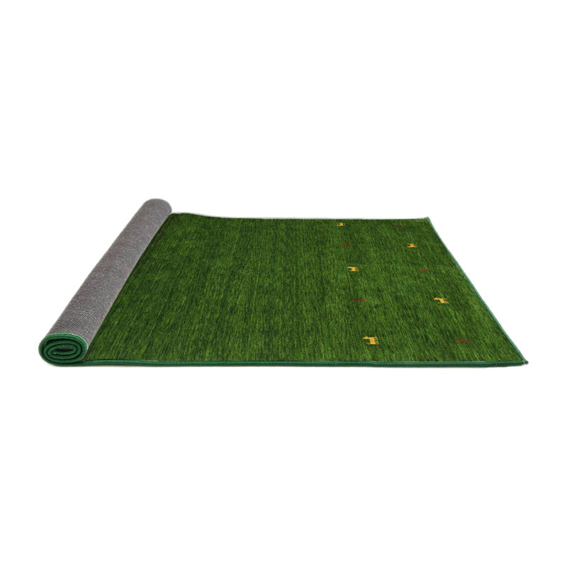 Tapis de zone vert contemporaine Blakehurst, Rond 4 pi