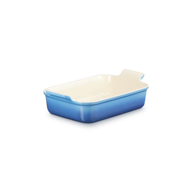 Le Creuset Stoneware Heritage Rectangular Dish,   3.5" H x 12.9" W x 8" D, Blue