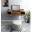 Mcgriff 100cm Wall-Mounted Dressing Table with Flip-Up Mirror and Hidden Storage-2145856302