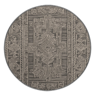 Washable Ancient Symbols Hawaiian Area Rug