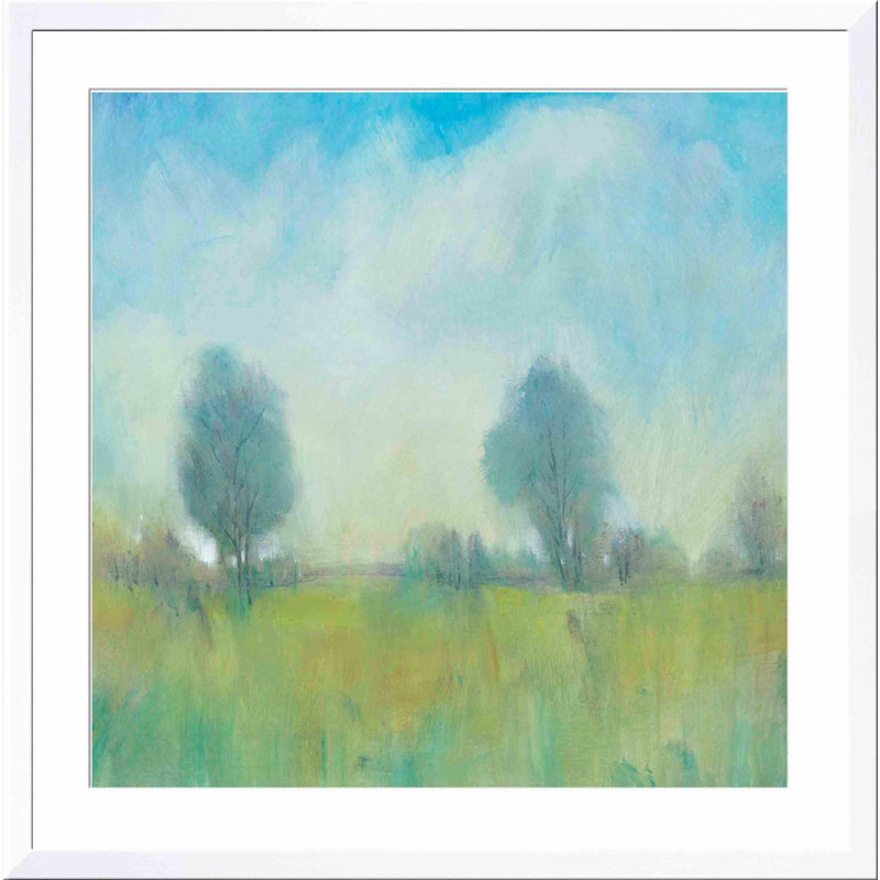 «Summertime II» par Tim O'Toole - peinture encadrée, Blanc, H 30 po x l 30 po