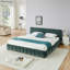  Très grand lit plateforme tapissier avec rangement, structure en chenille avec tête de lit, vert-1489985781-1490678496