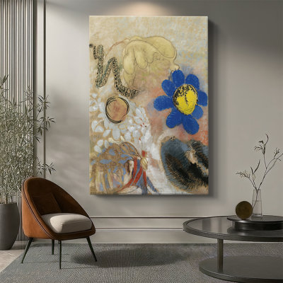 Flore sous marine (Flore sous marine) - toile tendue par Odilon Redon