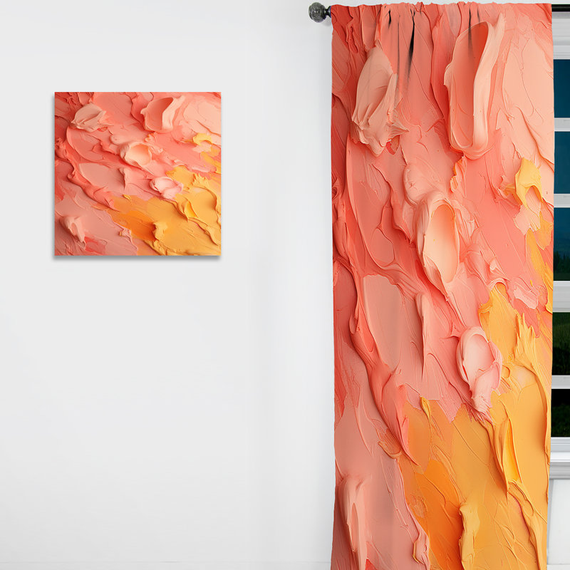 Kieran - Abstract Collages Curtain - Blackout Abstract Curtain - 1 Panels, 52" W x 120" L