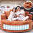 Oversized Barrel Accent Swivel Chair– 55" Waffle Chenille, Compression-1472487682