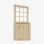 Dalle seulement, porte hollandaise non finie, dalle de porte simple en verre transparent semi-transparent de 9 Lite avec bois de pin naturel-102930619